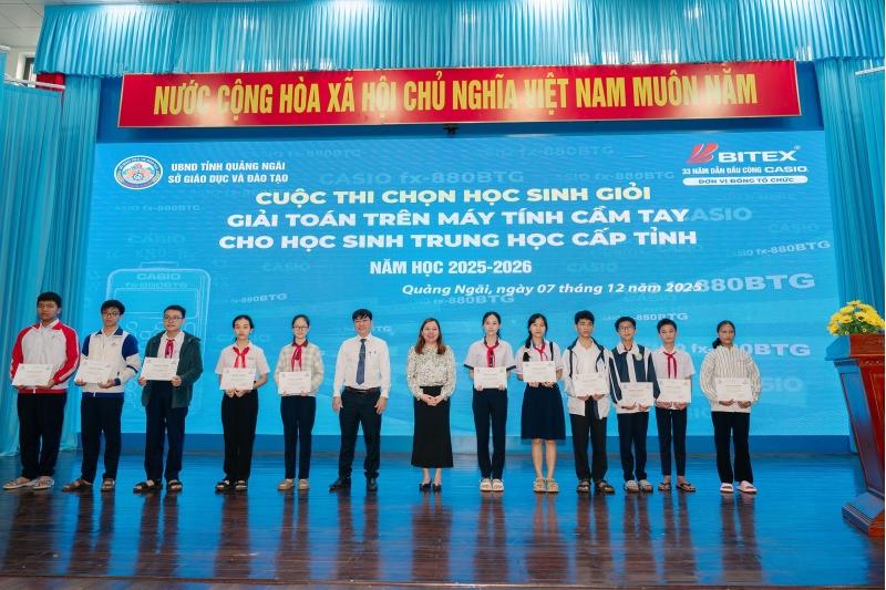 HƠN 300 HỌC SINH GIỎI QUẢNG NGÃI DỰ THI GIẢI TOÁN TRÊN MÁY TÍNH CẦM TAY NĂM HỌC 2025 – 2026