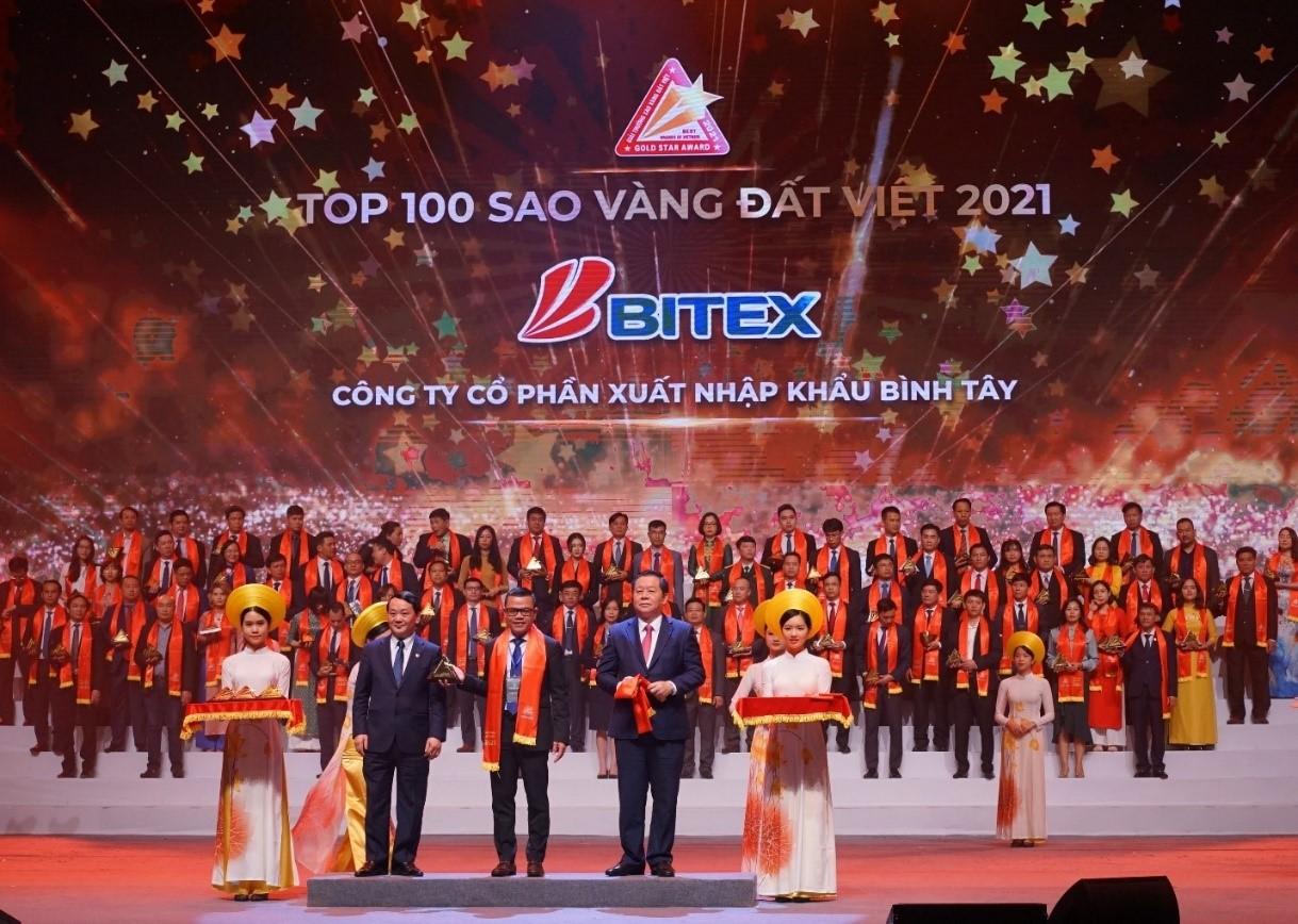 BITEX nhận giải thưởng Sao Vàng Đất Việt